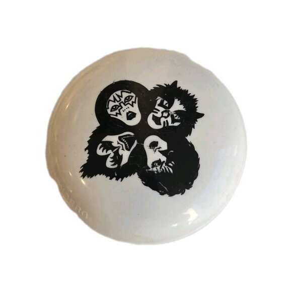 Vtg RARE Kiss Band Memorabilia Elastoform D-4858 Sulzbach Rosenberg White Yo-Yo - Picture 2 of 4